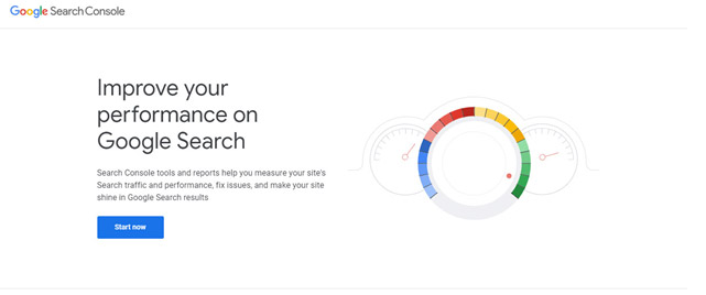 search console home page